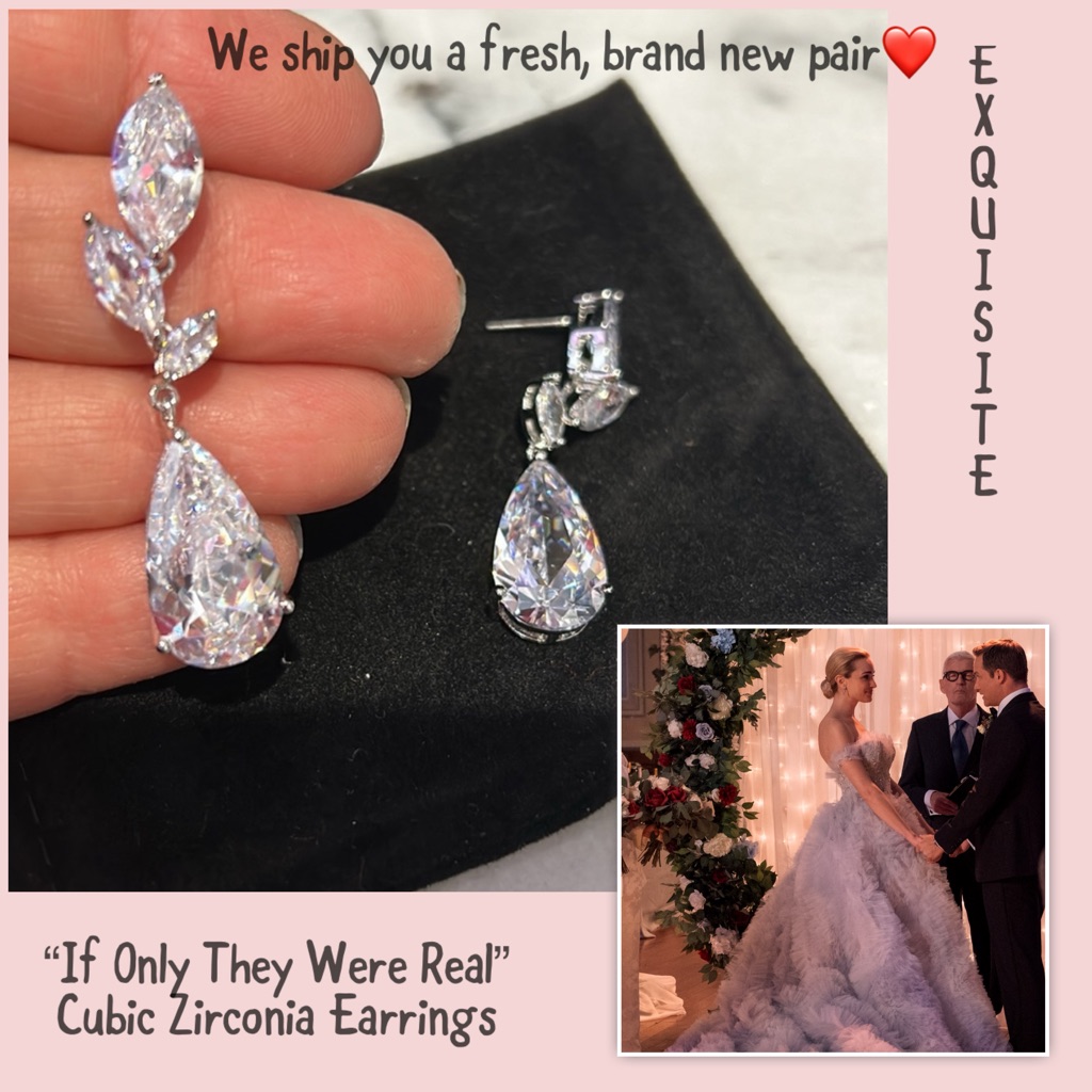 “If Only These Were Real” Cubic Zirconia Earrings